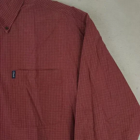 Gant Plaid Button Down Shirt Mens Large Red Cotton - Picture 7 of 14